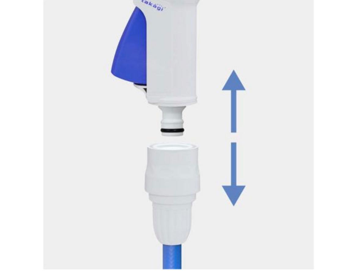 Takagi R715FJC2 gọn nhẹ, thu dây tự động, phù hợp tưới cây ban công và sân vườn nhỏ.