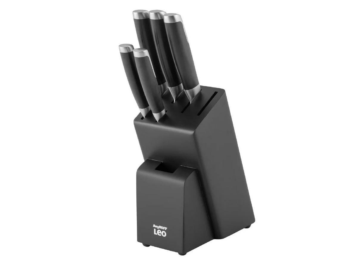 Bộ dao 6 món Berghoff Graphite mang phong cách hiện đại, đồng bộ và gọn gàng cho gian bếp.