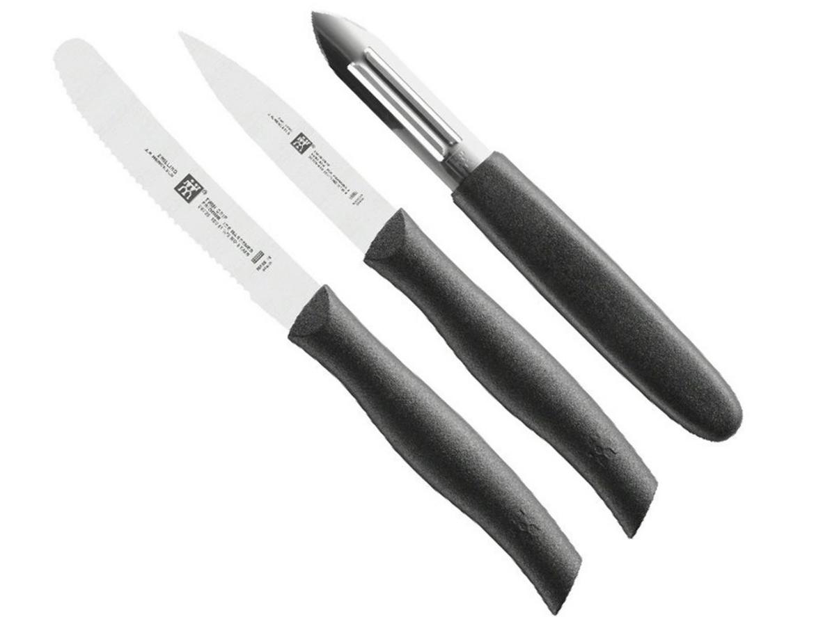 Bộ dao Zwilling Twin Grip 3 món nhỏ gọn, sắc bén và phù hợp cho bếp gia đình.