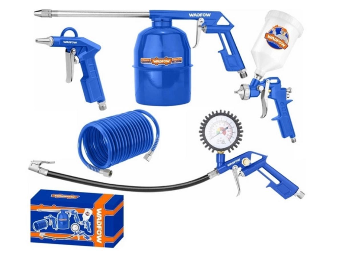 Bộ phụ kiện khí nén Wadfow WAX1505 gồm 5 chi tiết đa năng cho nhiều nhu cầu sử dụng.