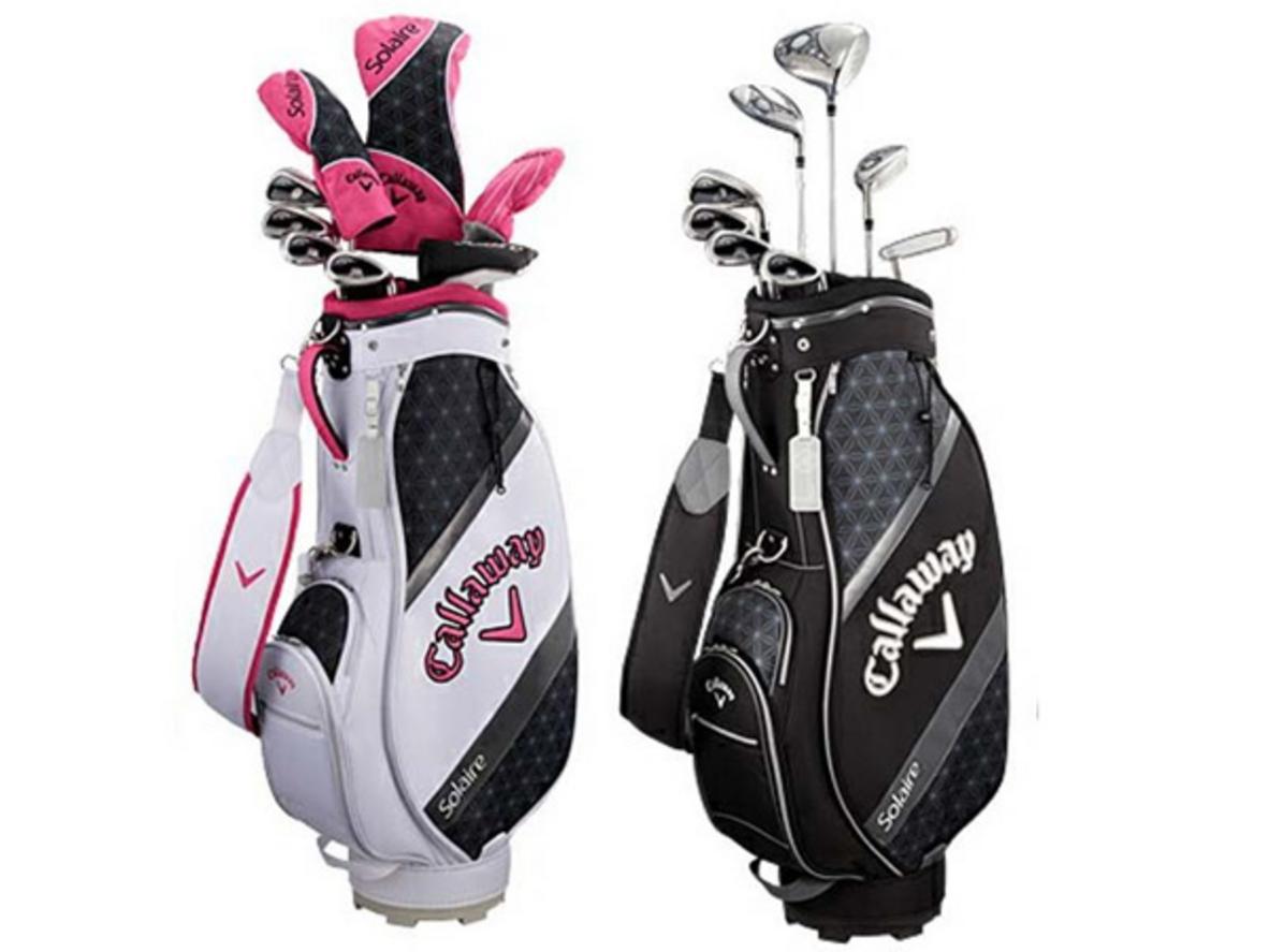 Bộ gậy golf Fullset Callaway Solaire 18 Lady gồm 8 gậy và 1 túi đựng, thiết kế nhẹ tay cho golfer nữ.