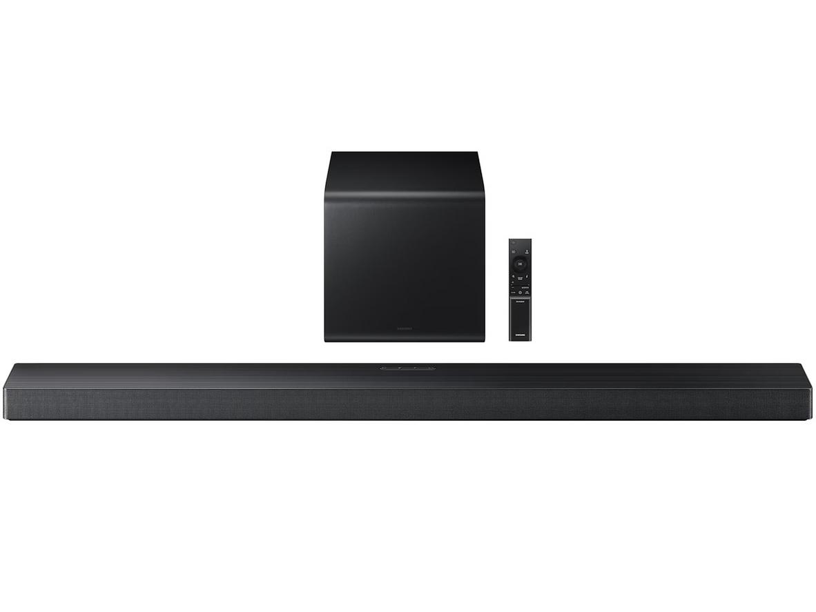 Bộ loa thanh Samsung HW-QS700F/XV mang lại trải nghiệm âm thanh vòm gọn đẹp cho phòng khách hiện đại.