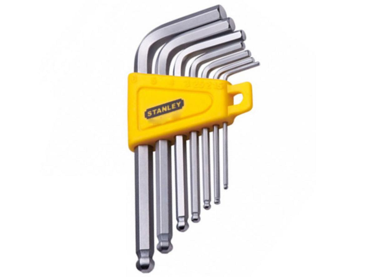 Bộ lục giác đầu bi Stanley STMT94551-8 gồm 7 chi tiết hệ mét 1.5mm–6mm.