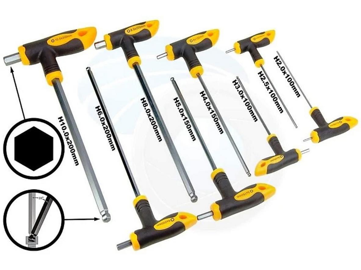 Đầu bi và tay cầm chữ T giúp Tolsen 20062 thao tác dễ trong không gian hẹp