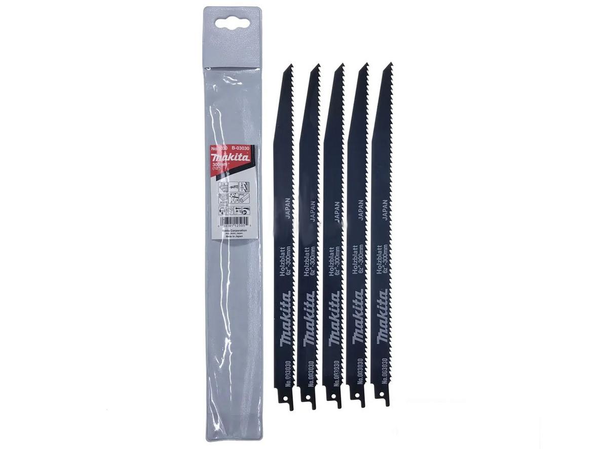 Bộ lưỡi cưa kiếm Makita B-03030 No.3030 dài 300mm, phù hợp cắt gỗ và PVC nhanh.