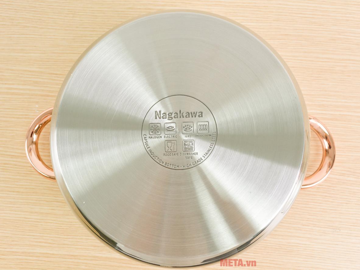 Inox 201 sáng bóng, đáy 4 lớp và 3 size linh hoạt là điểm mạnh của NAG1306.