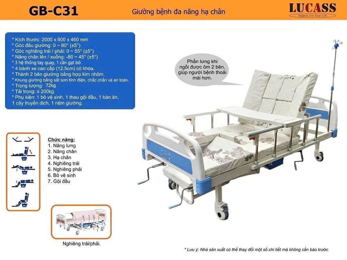 Bộ phụ kiện đi kèm của Lucass GB-C31 hỗ trợ chăm sóc trọn gói.