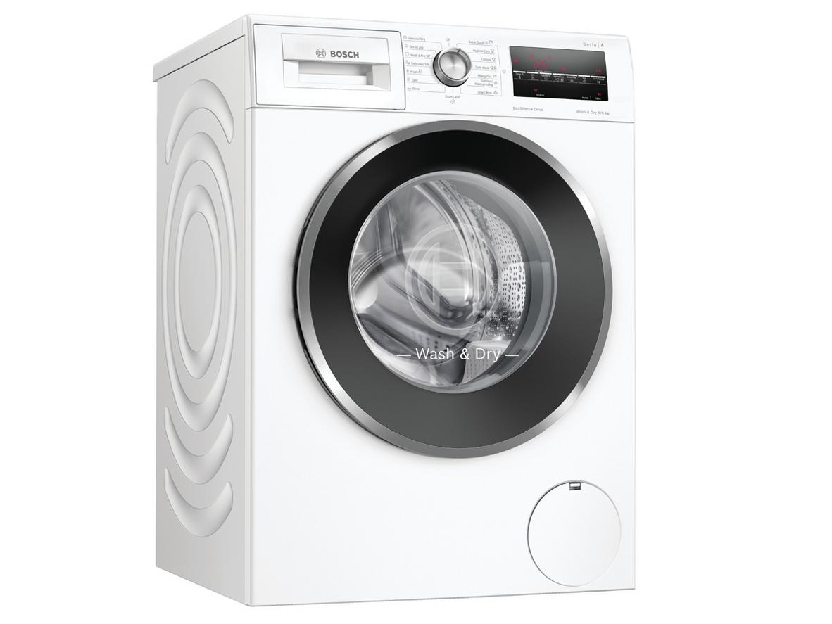 Bosch WNA14400SG Series 4 phù hợp căn hộ và gia đình bận rộn nhờ giặt sấy 2 trong 1.