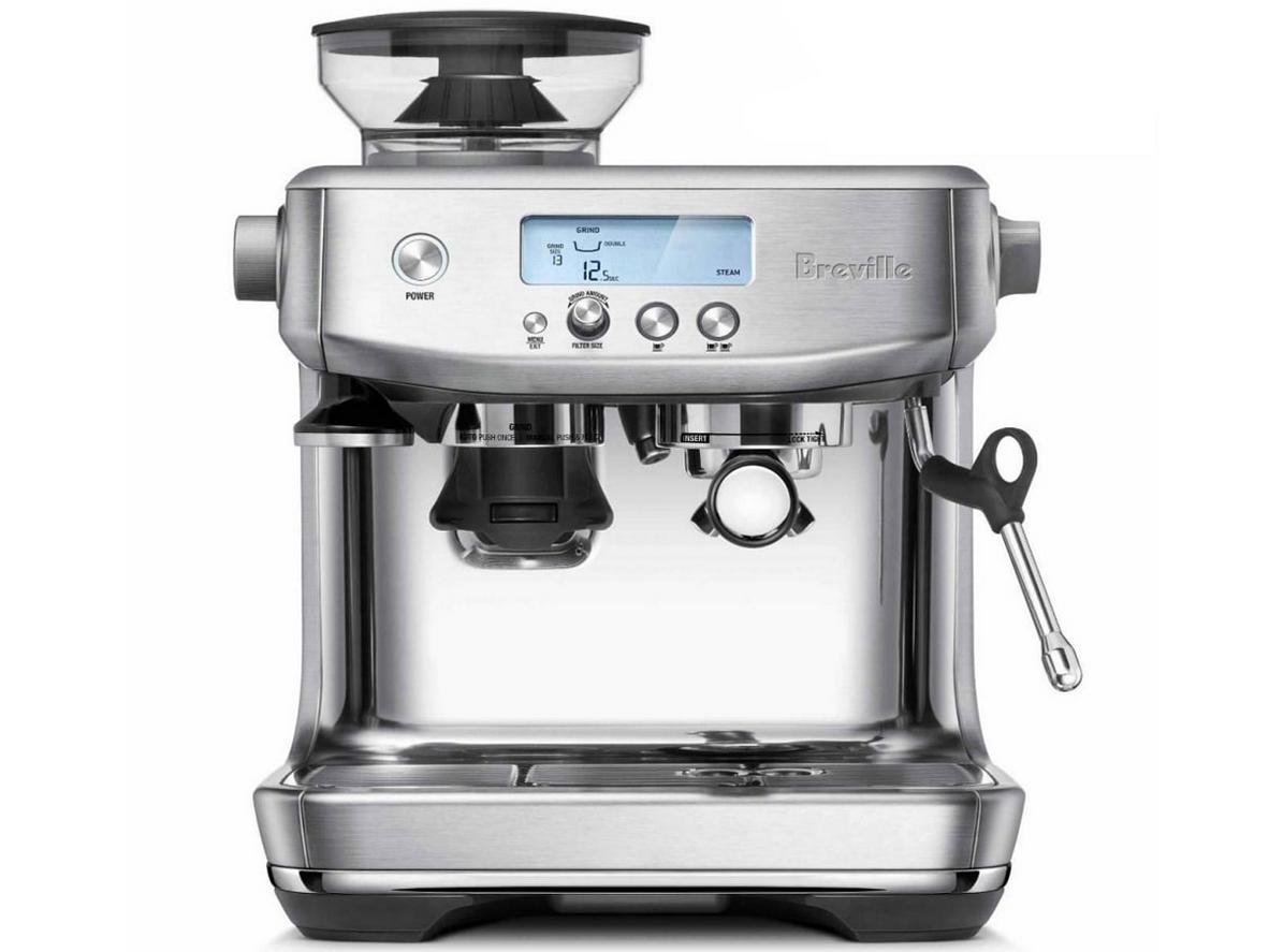 Breville BES878BSS/BST nổi bật với thiết kế all-in-one gọn gàng và thao tác nhanh.