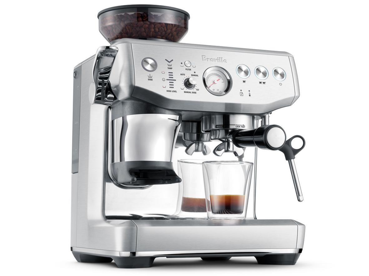 Impress Puck System và máy xay tích hợp là điểm tạo khác biệt của Breville BES876BSS.
