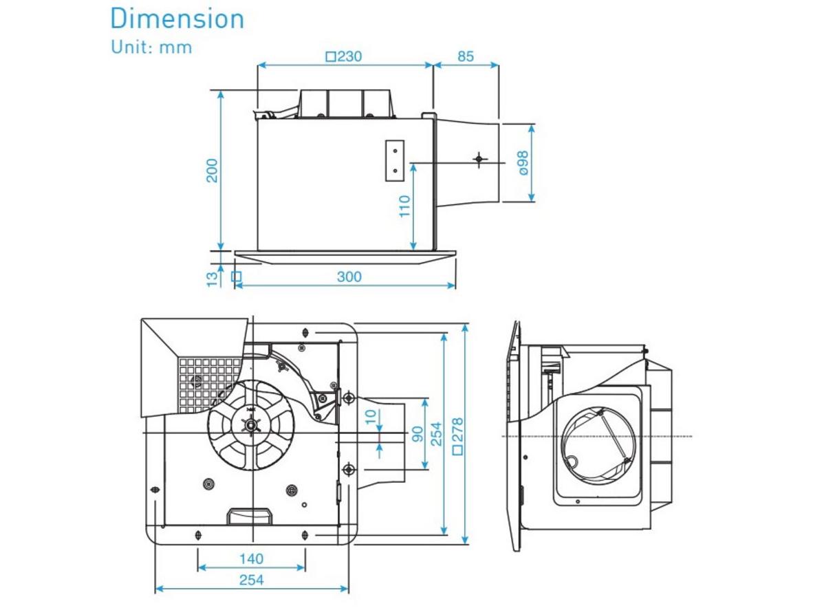 Cảm biến chuyển động của FV-24CUR2 giúp quạt hoạt động tự động, tiện lợi hơn.