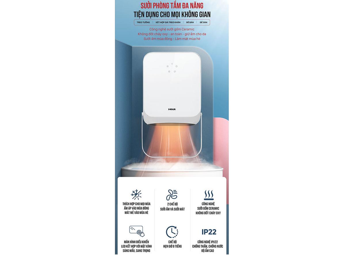 Cảm ứng LED giúp điều khiển nhanh và rõ ràng.