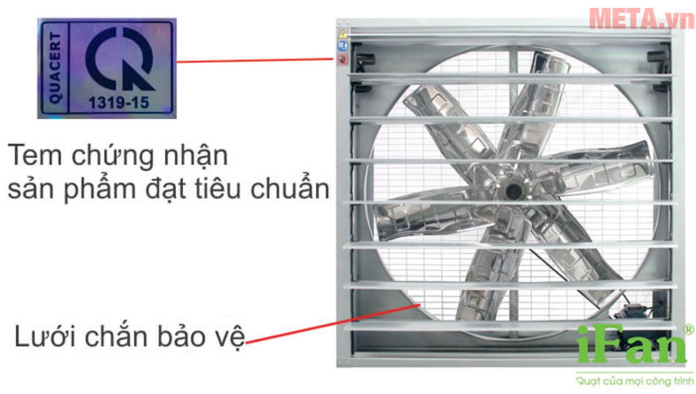 Cánh inox 3D của iFan 54C tạo lưu lượng gió lớn và bền hơn.