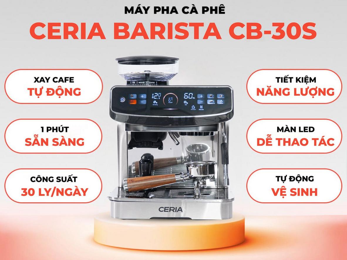 CB-30S dùng cà phê bột để thao tác nhanh và gọn.
