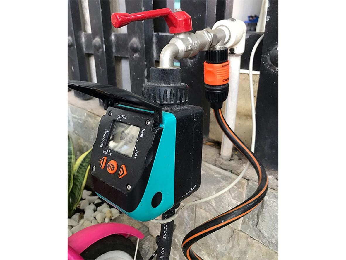 Nguồn pin 9V giúp lắp đặt gọn và linh hoạt.