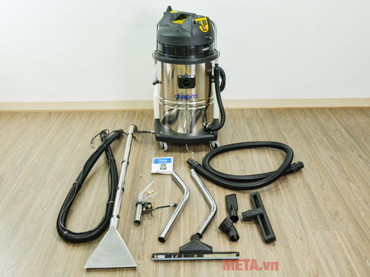 2 motor hút cho lực hút mạnh và ổn định khi vệ sinh diện rộng.