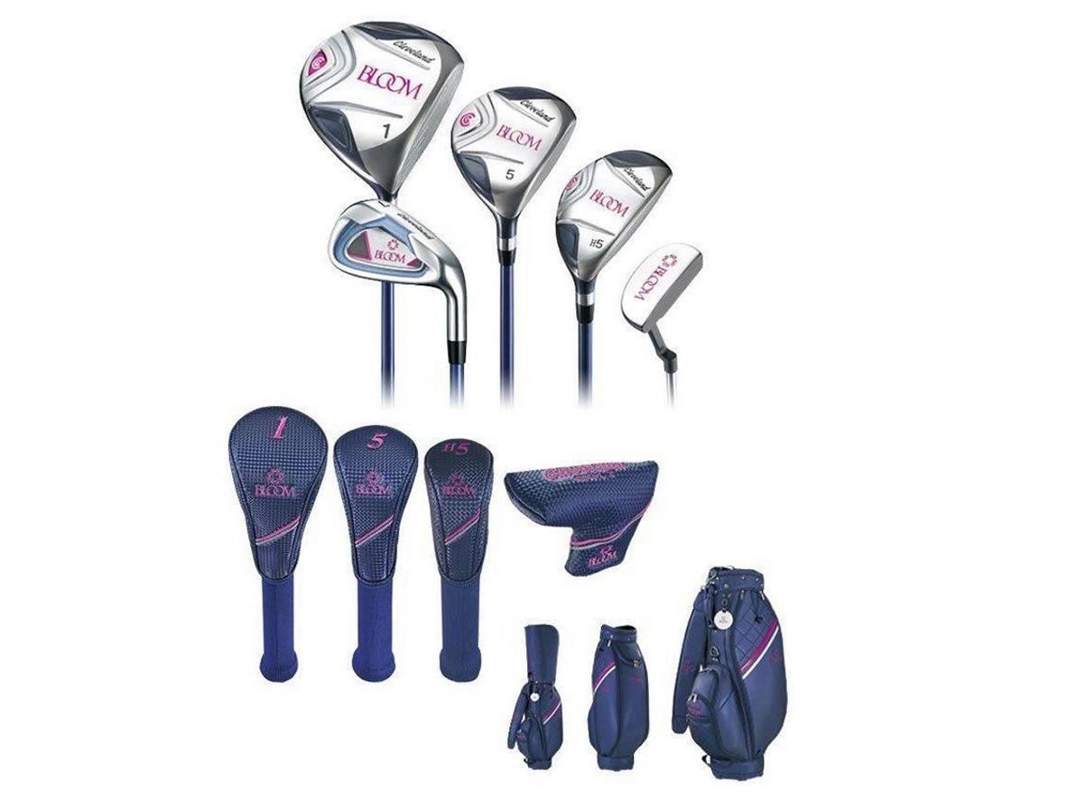 Shaft graphite nhẹ tay và cart bag 8 ngăn giúp bộ gậy gọn, tiện dụng hơn.