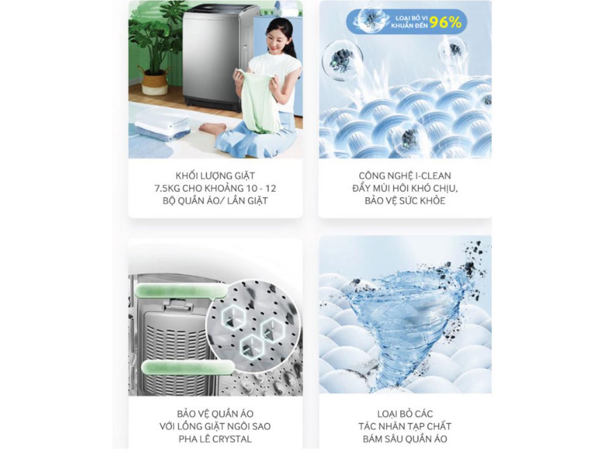 Bảng điều khiển tiếng Việt giúp thao tác đơn giản, thân thiện với mọi thành viên.