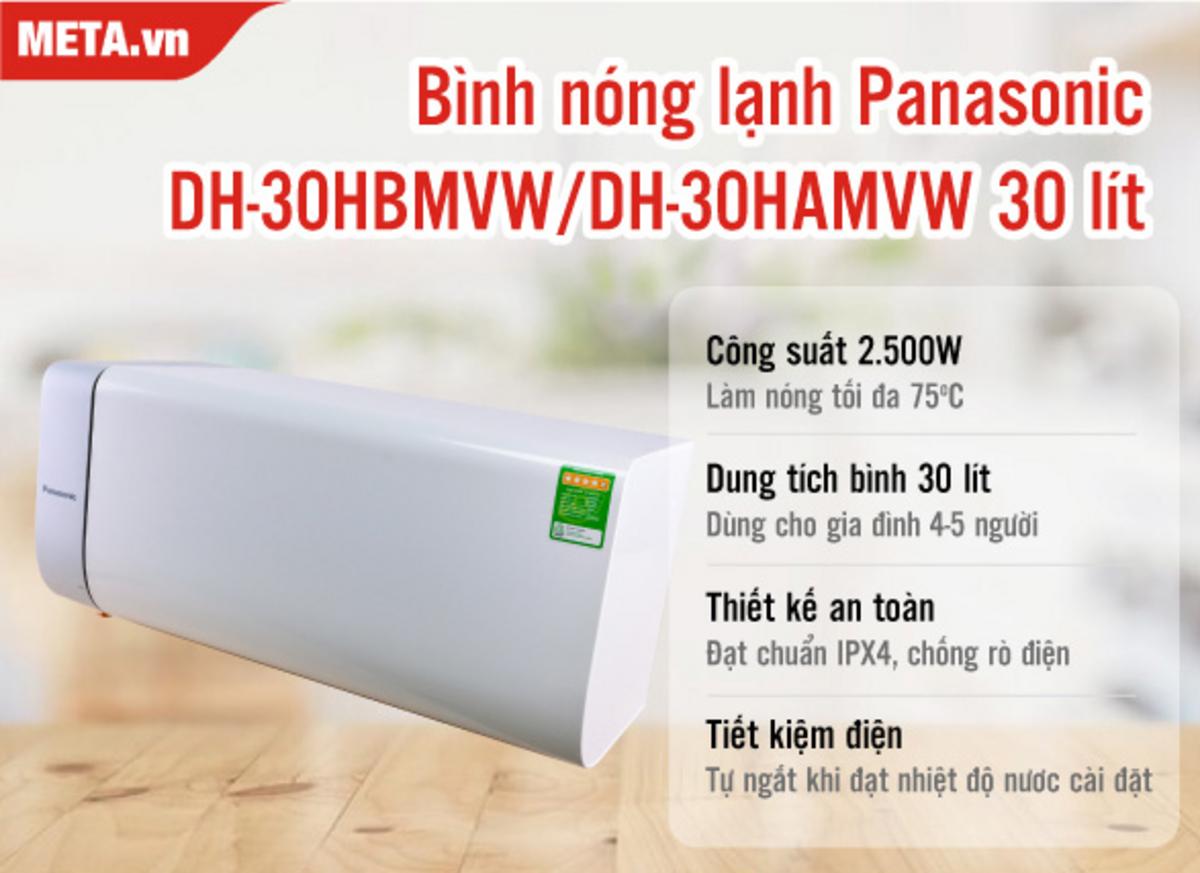 Công suất 2500W cho nước nóng ổn định
