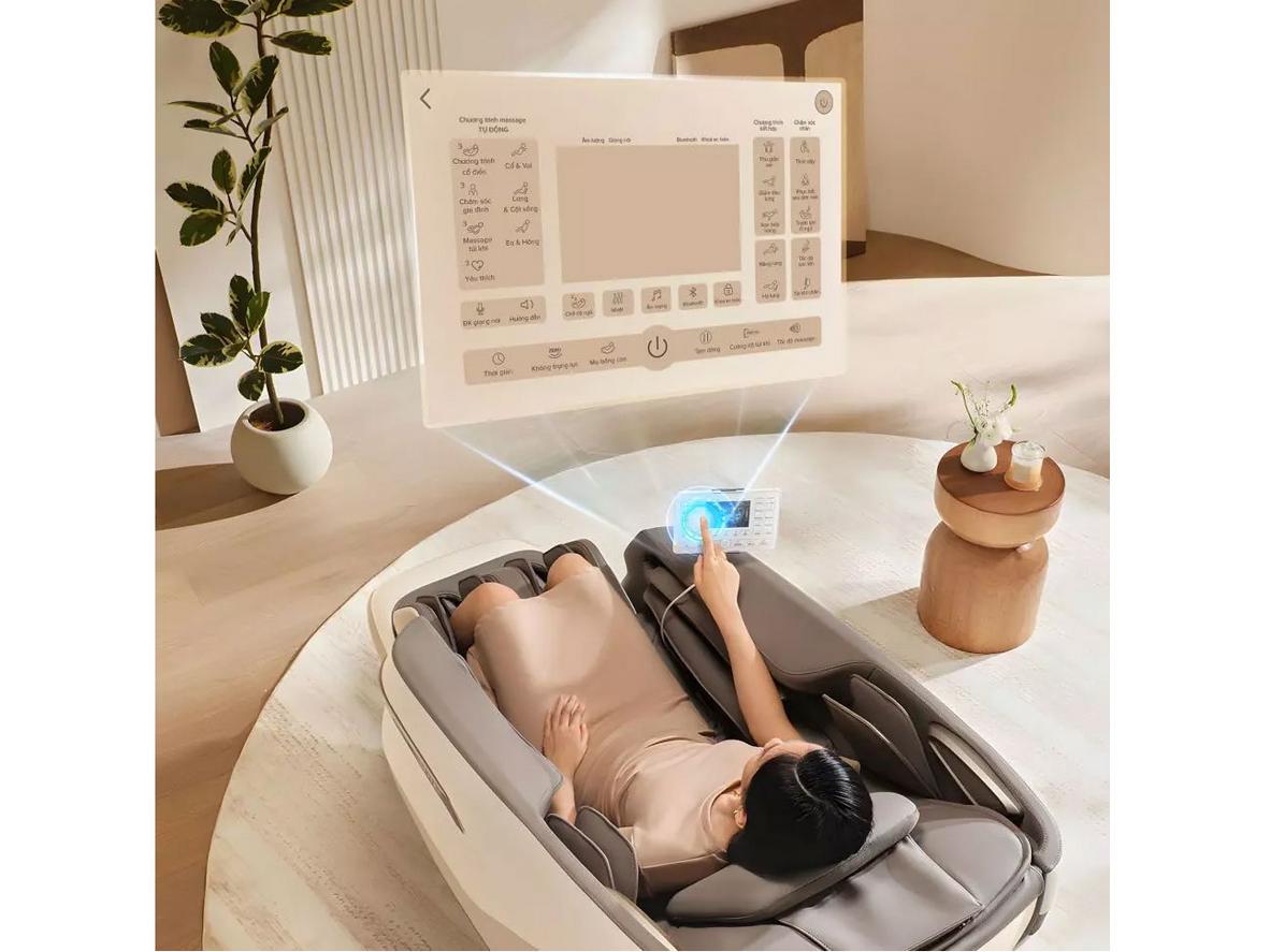 Da PU êm ái, dễ vệ sinh và hợp không gian sống.