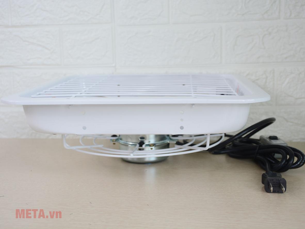 Motor dây đồng 100% hỗ trợ quạt vận hành bền bỉ và tiết kiệm điện.