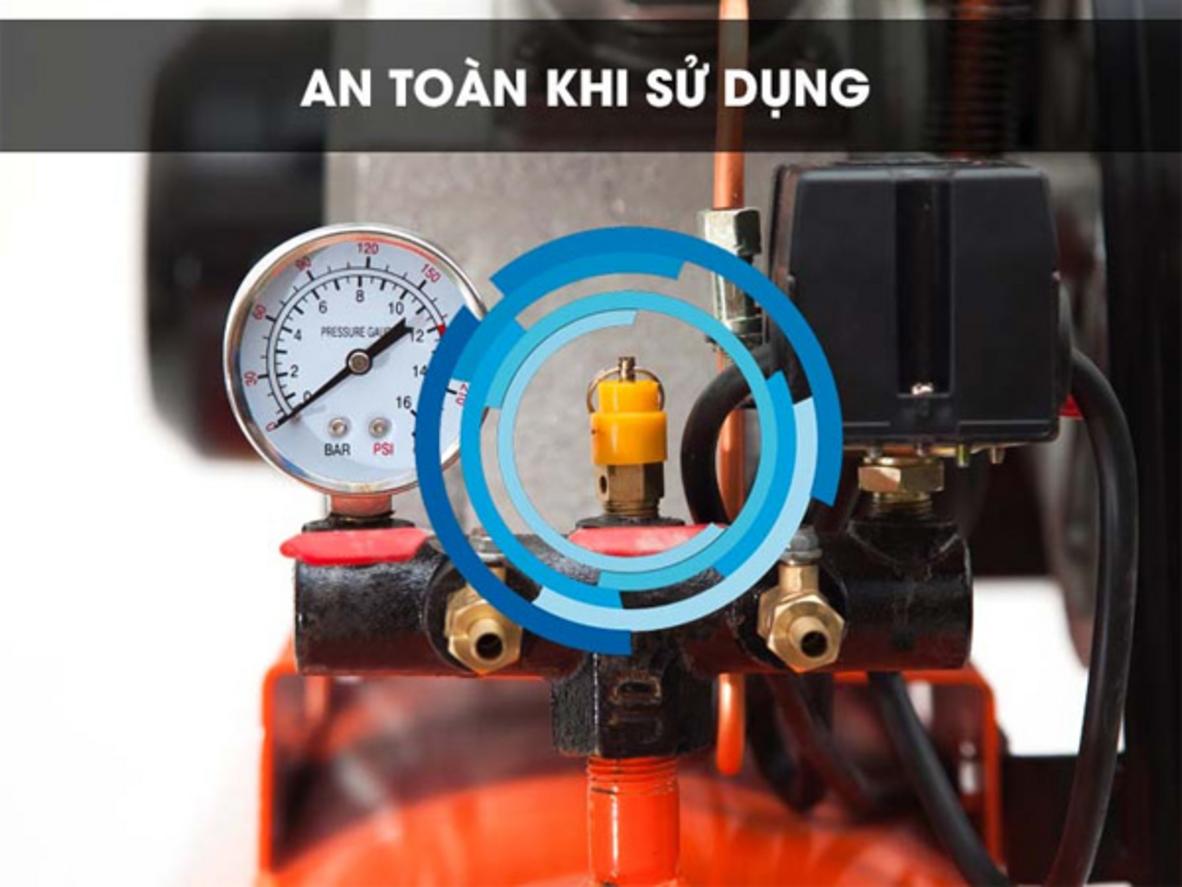 Đầu nén 3 xi lanh và mô-tơ dây đồng tăng độ bền