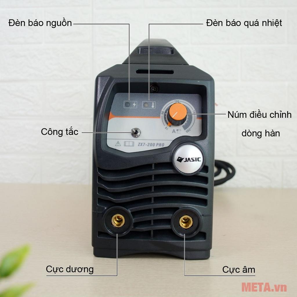 Dải dòng hàn rộng giúp máy dùng tốt nhiều cỡ que và nhiều công việc khác nhau.