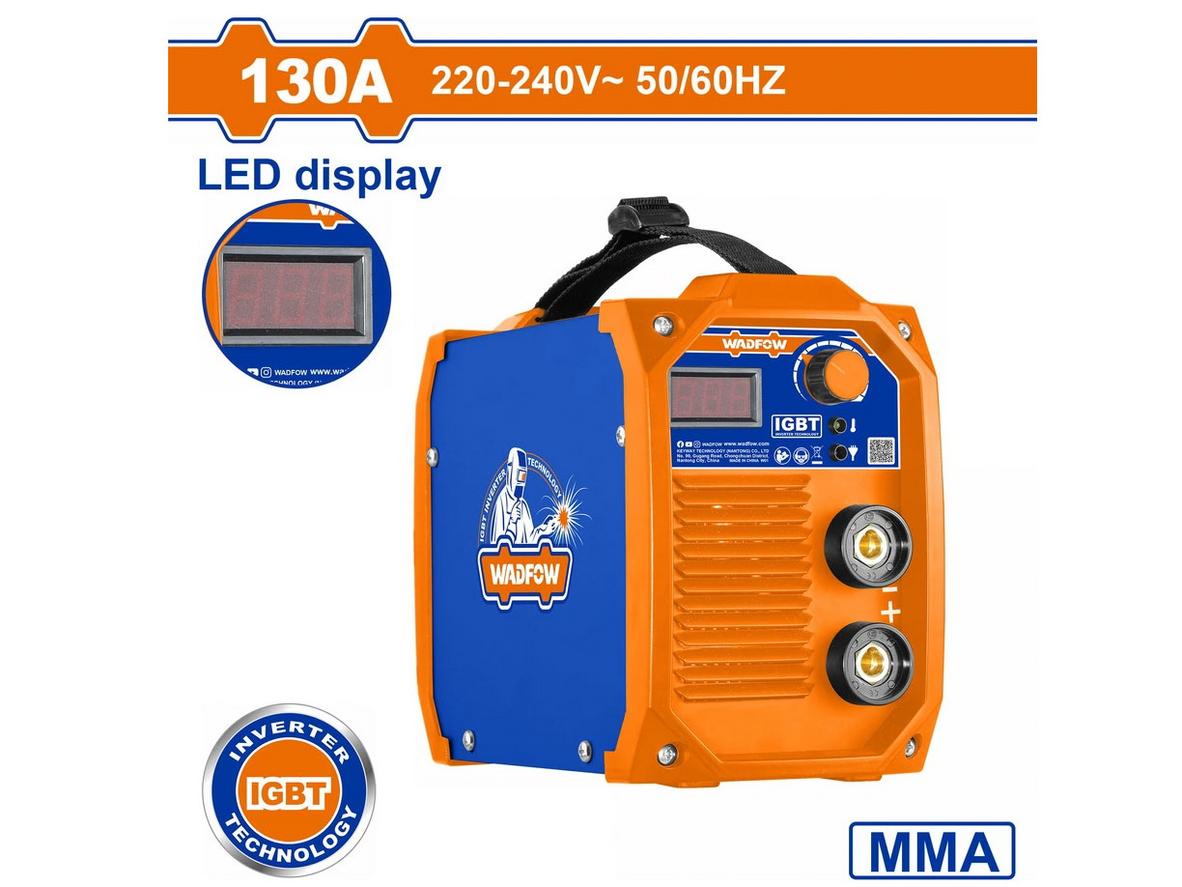 Dải dòng hàn 15–130A đáp ứng tốt nhu cầu hàn phổ thông.