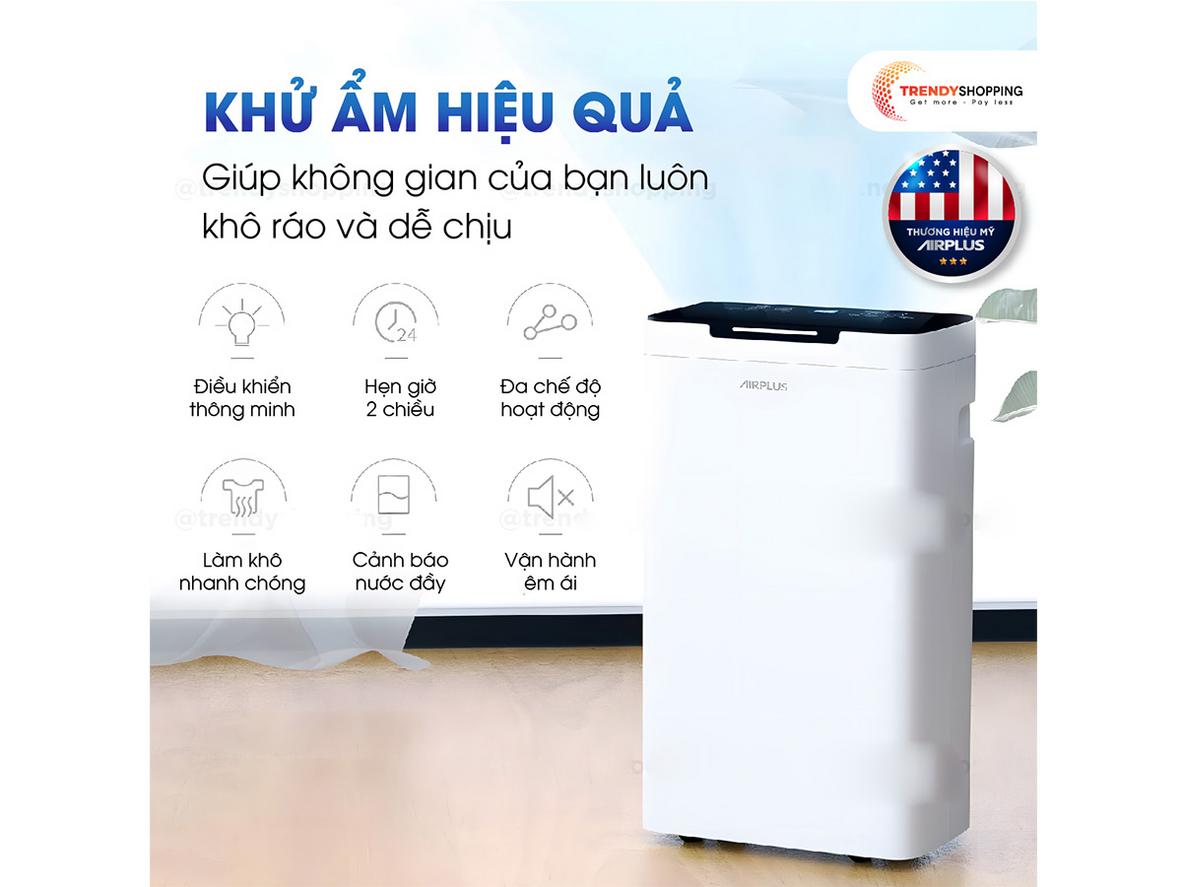 Độ ồn dưới 45 dB giúp Airplus AP10-2010EW phù hợp dùng ban đêm.