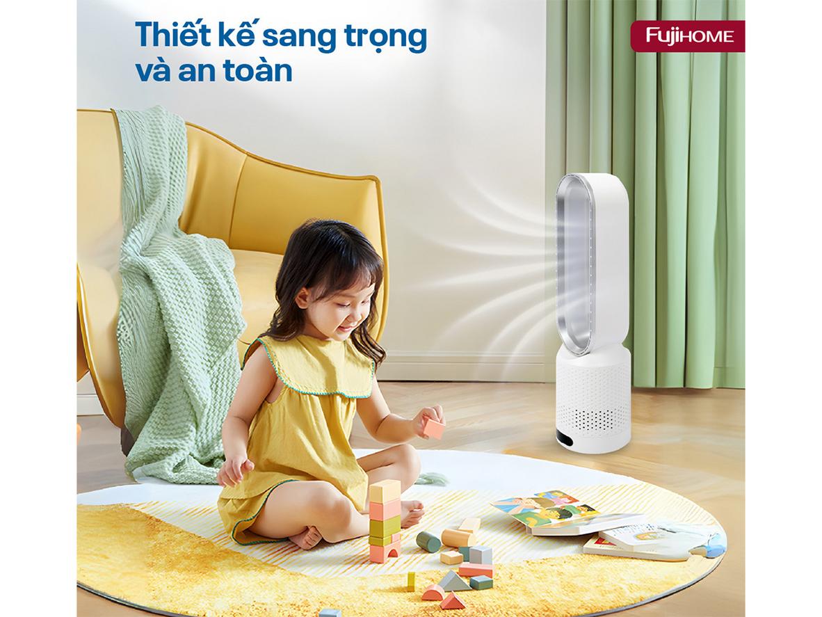 Động cơ DC không chổi than và 8 tốc độ gió cho cảm giác mát êm, dễ điều chỉnh.