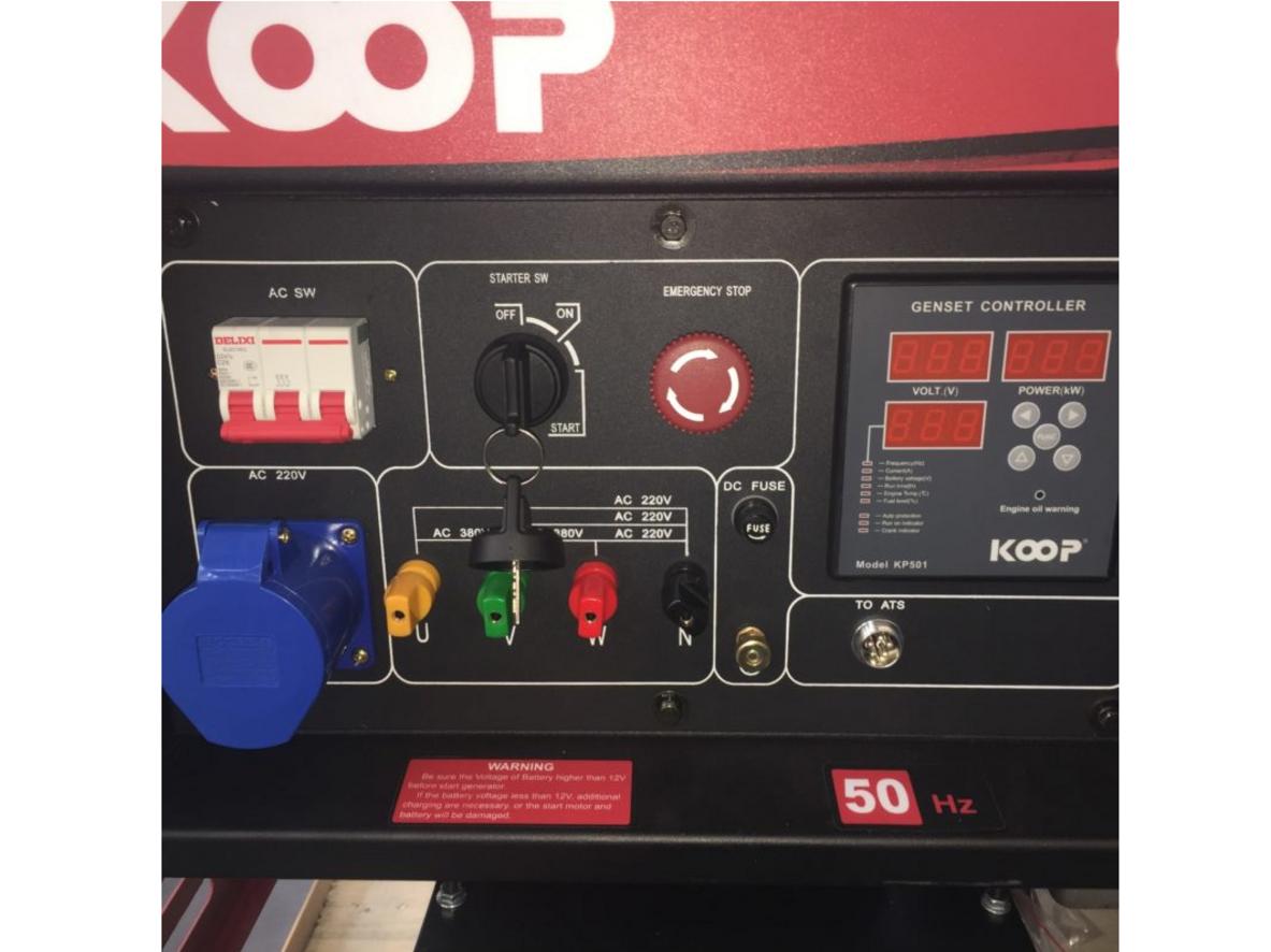 Động cơ Diesel KD292F giúp Koop KDF16000XE chạy bền và kéo tải ổn định.