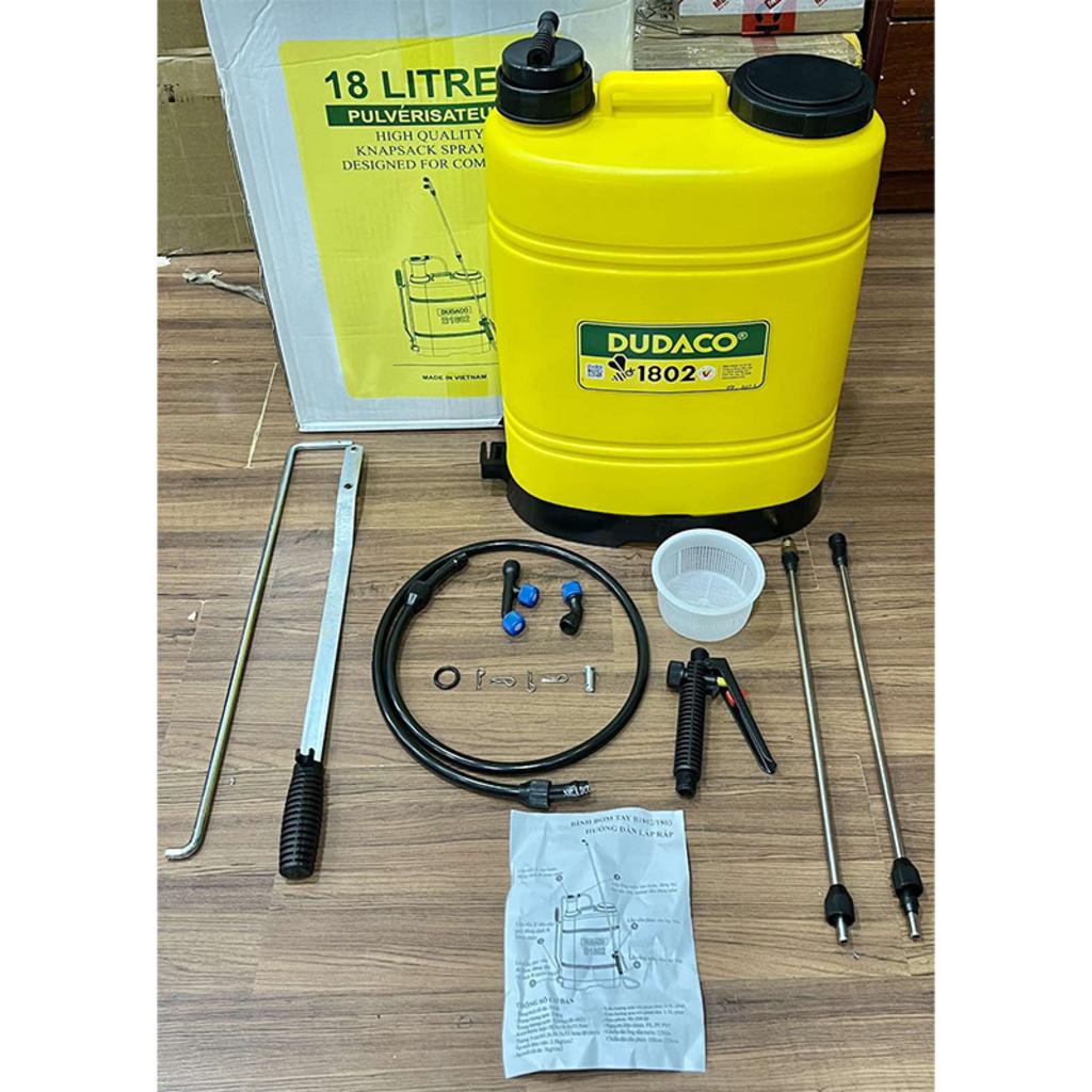Dung tích 18 lít giúp giảm số lần châm dung dịch khi làm việc.