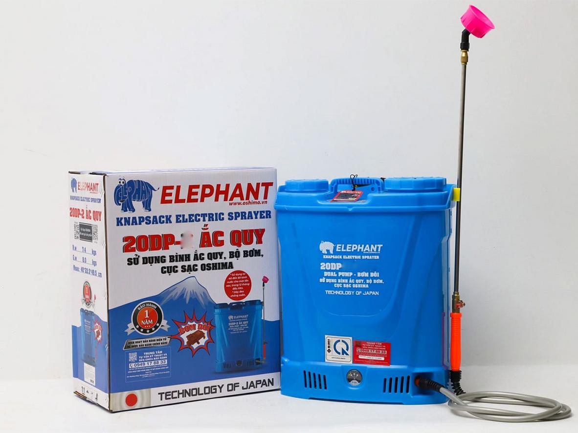 Ắc quy 12V/12Ah cho thời gian vận hành dài và ổn định.