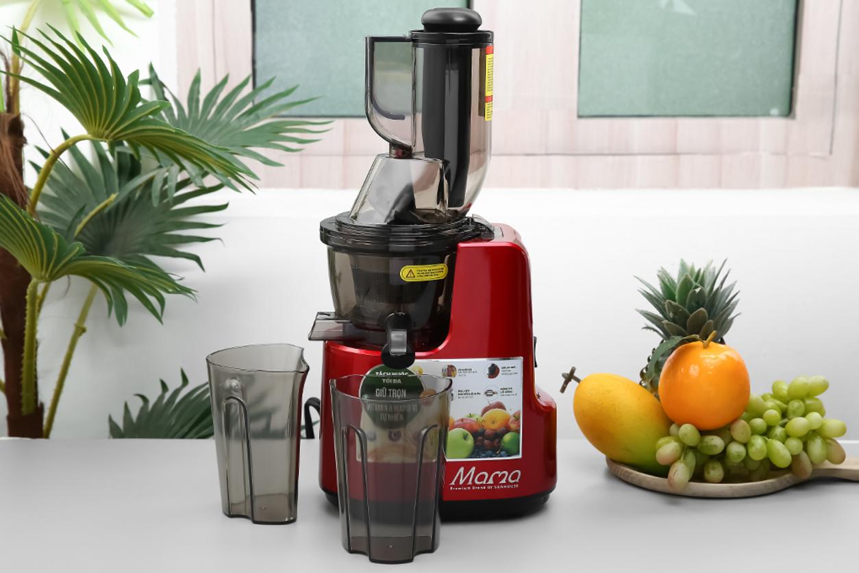 Ép chậm giúp giữ hương vị tự nhiên và hạn chế bã.