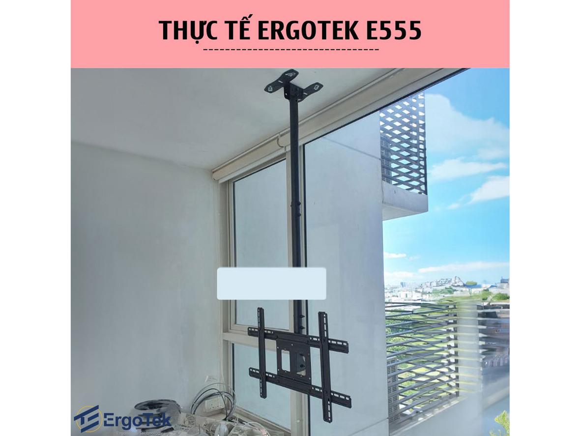 Khung treo tivi thả trần ErgoTek E555 tải trọng tối đa 59kg.