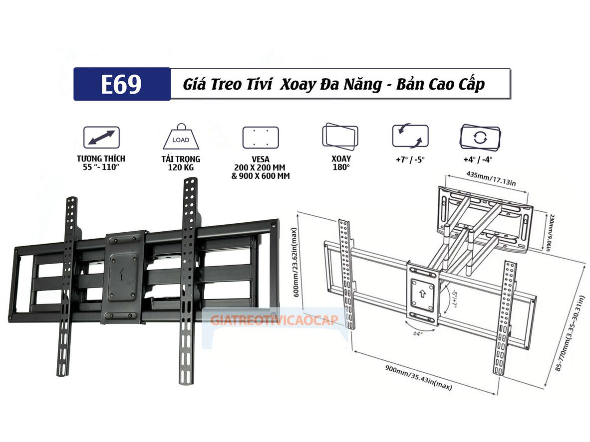 Khung thép sơn tĩnh điện giúp ErgoTek E69 bền chắc và ổn định.