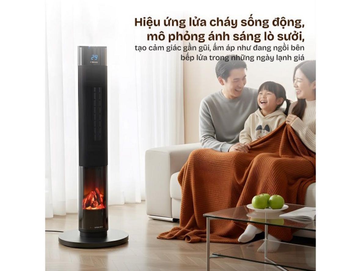 Remote và hẹn giờ 24 giờ giúp sử dụng ban đêm thuận tiện hơn.