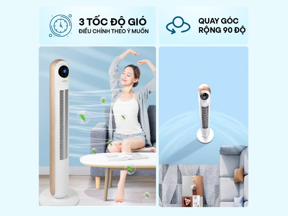 Thiết kế gọn và vận hành êm phù hợp nhiều không gian sống.
