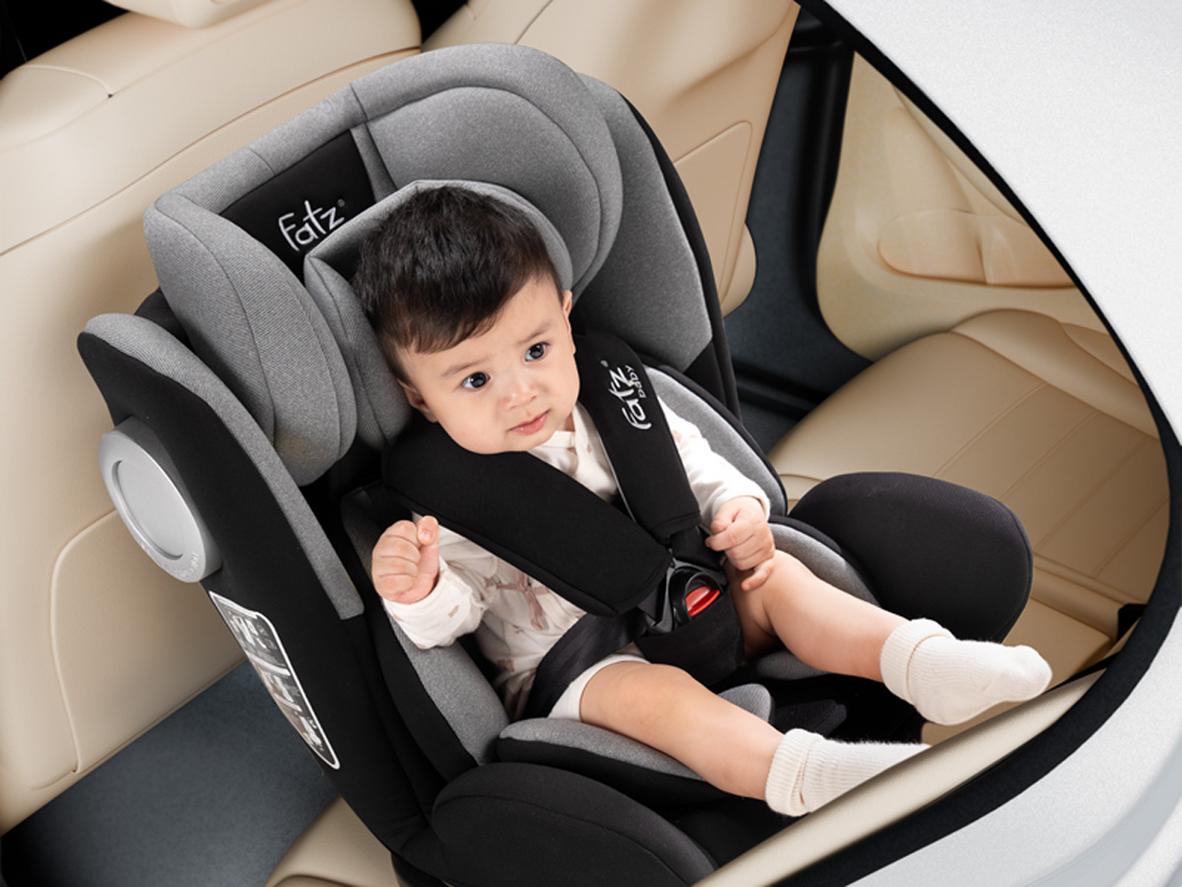 Tổng quan Ghế ngồi ô tô an toàn cho bé xoay 360 độ có Isofix và Top Tether Fatzbaby Protect 1, Model 916