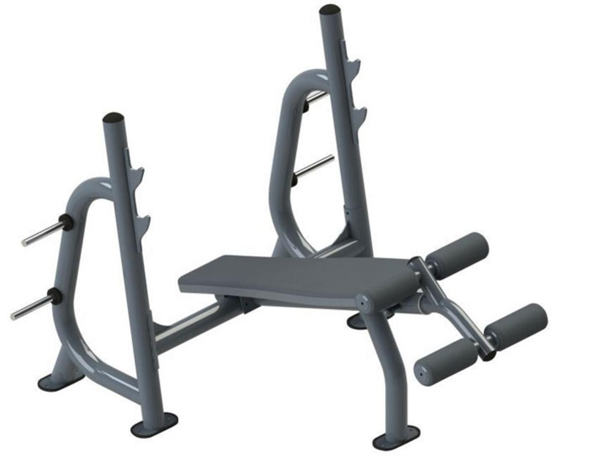 Ghế tập ngực dưới VIF632103 nổi bật với khung thép chắc chắn, tải trọng 200 kg và thiết kế chuyên cho decline bench press.