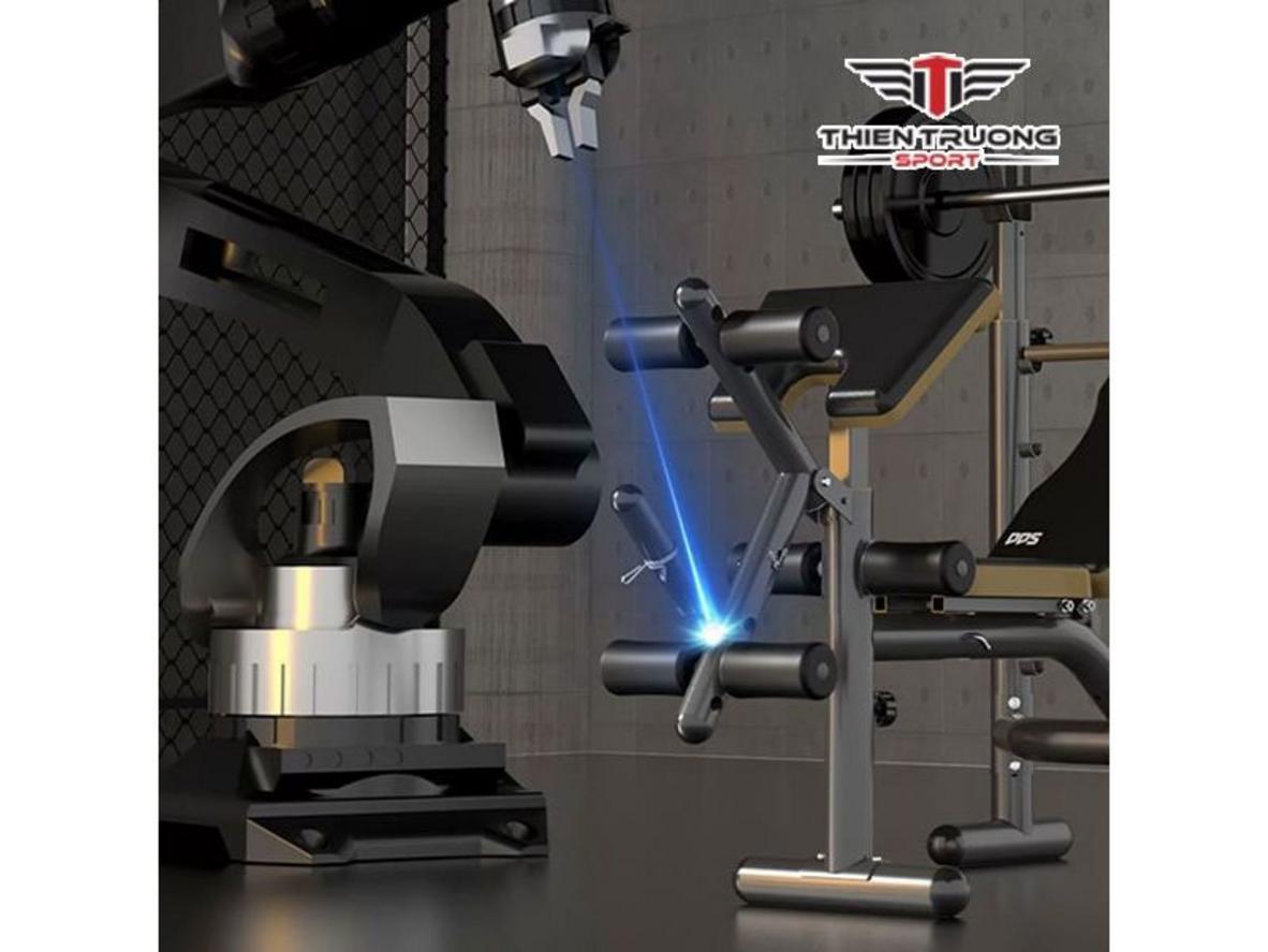 Ghế tập tạ DDS-7302 nổi bật với khung D76 chắc chắn và thiết kế đa năng.