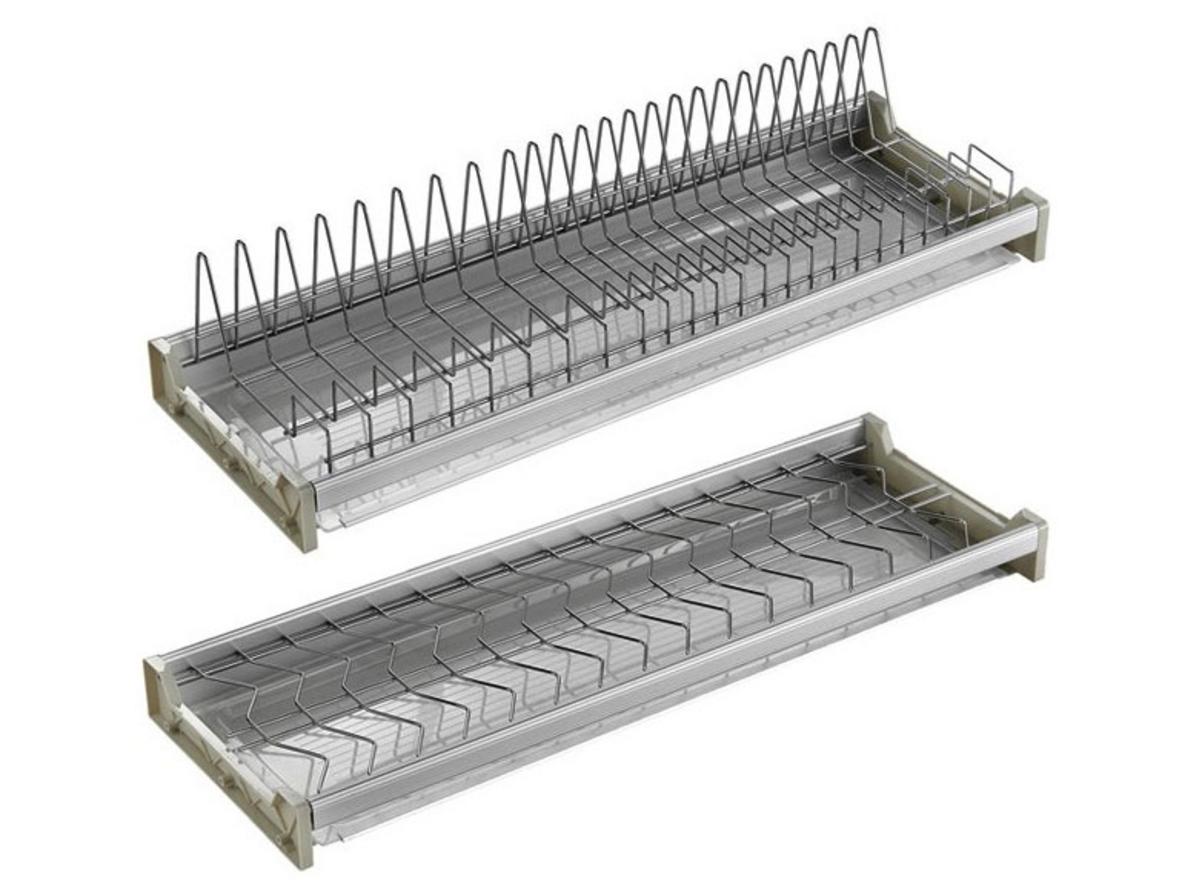 Giá bát đĩa cố định phủ Nano FBN.800 phù hợp tủ bếp 800mm, thiết kế 2 tầng gọn gàng.