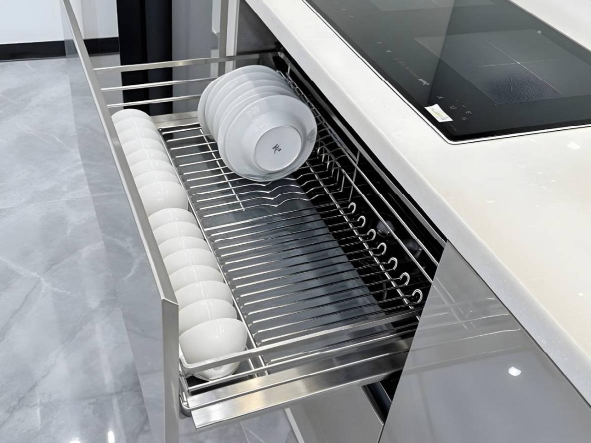 Giá bát đĩa GrandX Nan Oval SUS304 XD.80M cho tủ bếp 800 mm.