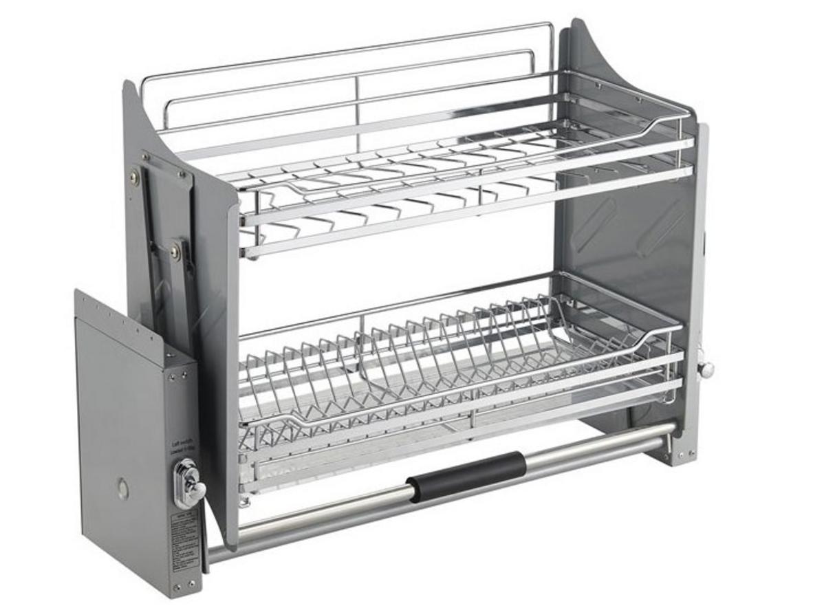 Giá bát đĩa nâng hạ nan dẹt FAD.700 cho khoang tủ 700mm.