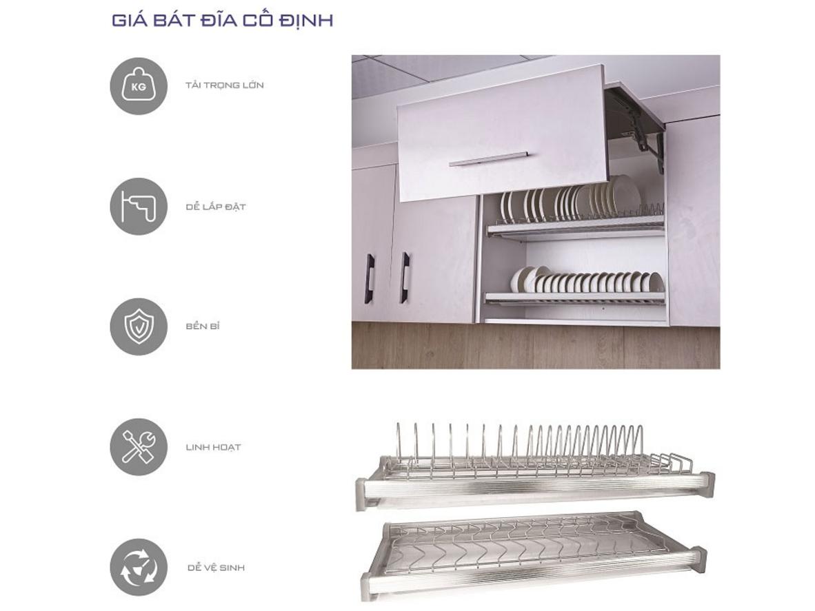 Chi tiết inox SUS304, khay hứng nước và kết cấu 2 tầng của FB3702.