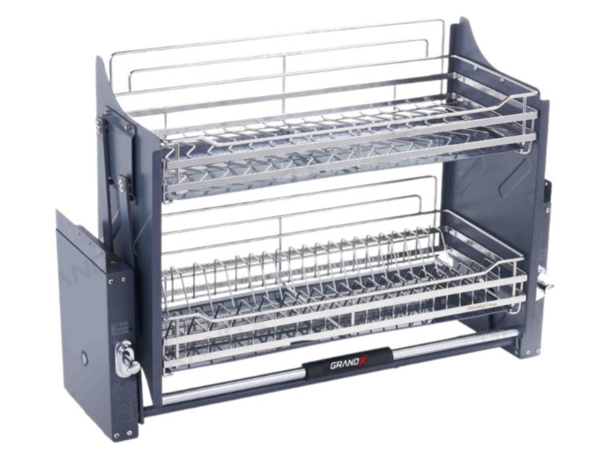 Giá bát nâng hạ GrandX XL.70S2 cho tủ bếp 700 mm, thiết kế inox SUS304 cao cấp.