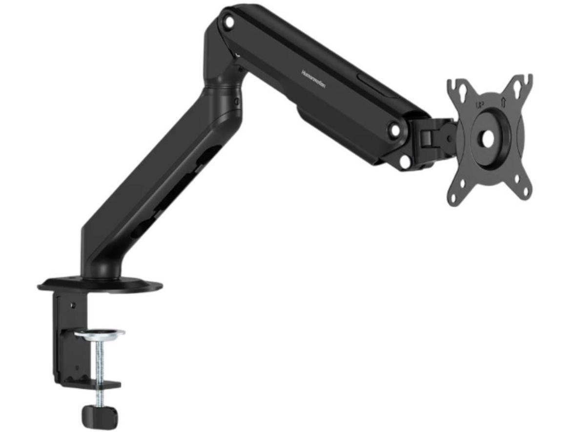 Tay đỡ màn hình Human Motion HPW-T6.2025 BLK giúp bàn làm việc gọn và chỉnh màn hình linh hoạt.