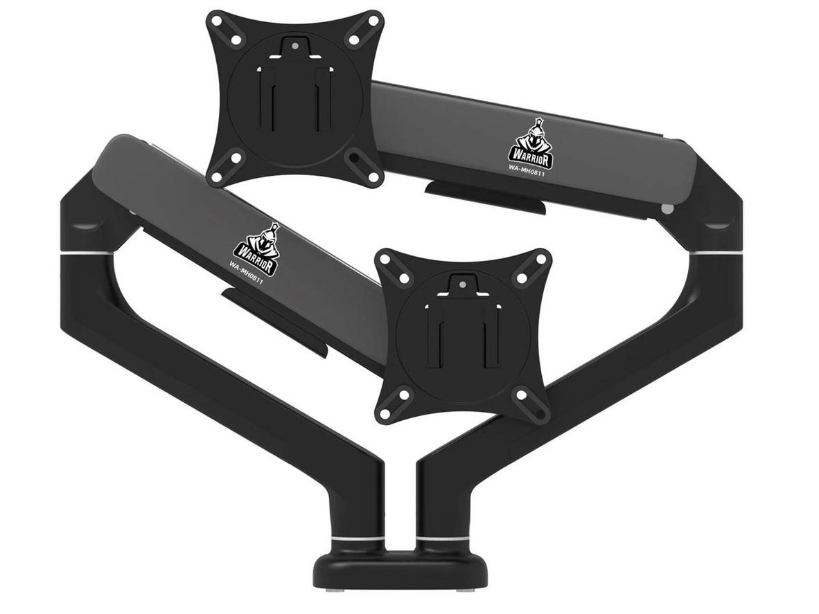 Giá treo 2 màn hình Warrior WA-MH0811 giúp setup bàn làm việc gọn và chuyên nghiệp hơn.