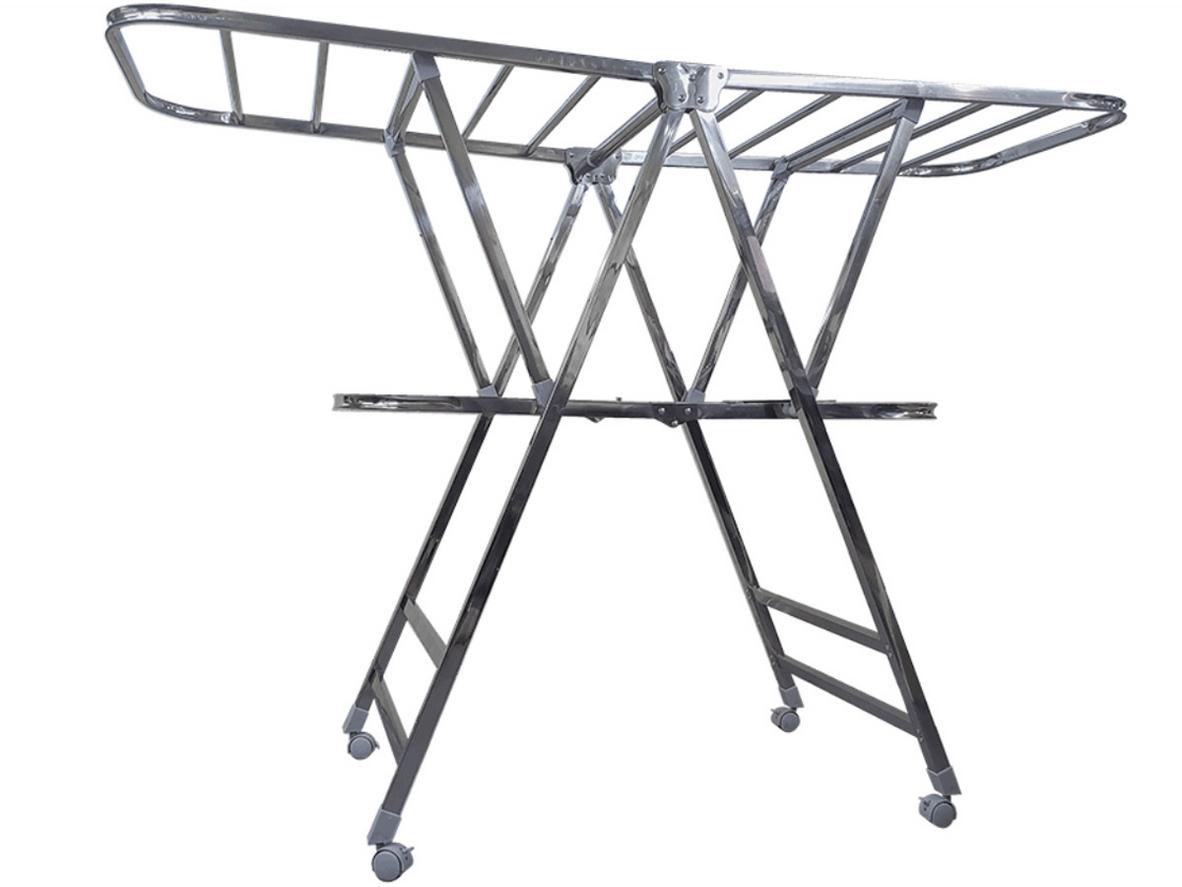 Giàn phơi xếp gọn Nikita NKT-818 phù hợp ban công nhỏ và phòng giặt hẹp.