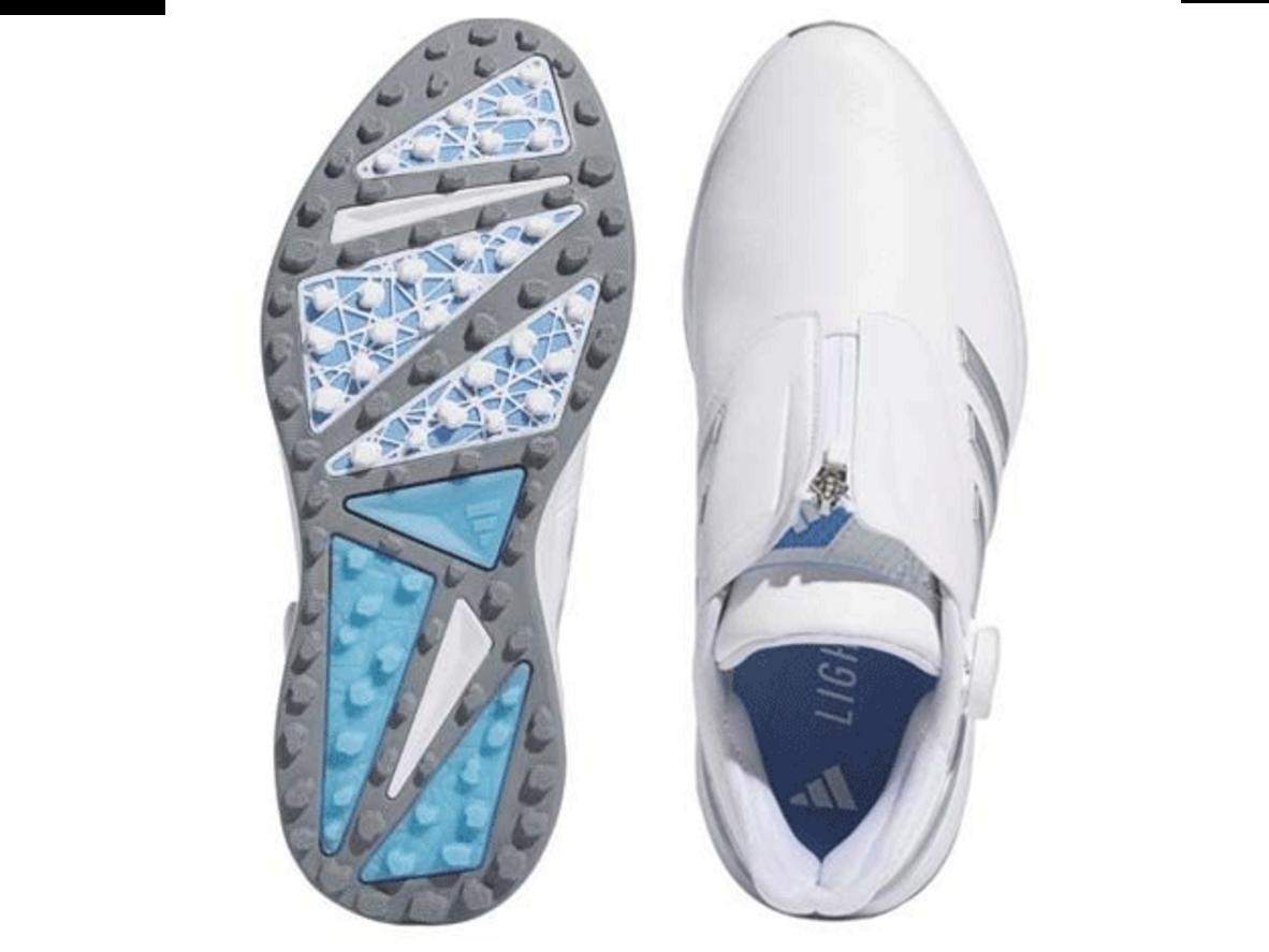Cận cảnh BOA Fit System, upper chống thấm và đế spikeless Gripmore Traxion của Solarmotion BOA.